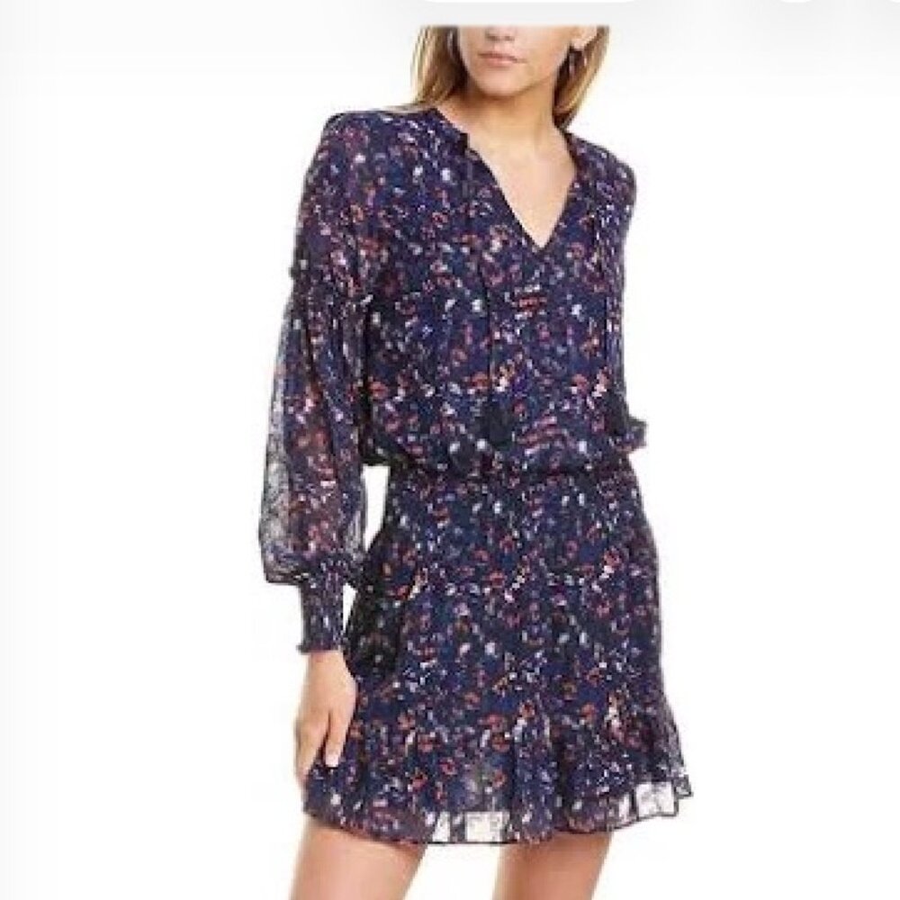 Women’s Parker Laura Smocked Printed Floral Mini Dress Size Small MSRP: $348